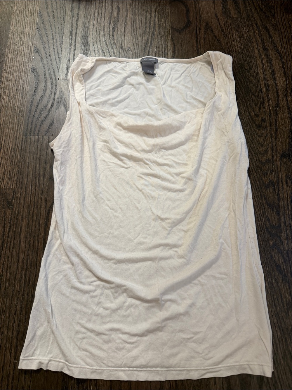 Ann Taylor Light Pink Scoop Neck Tank Top